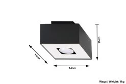 Sollux MONO Moderne Aufbauleuchte Eckig Schwarz, Weiss 1-flg. GU10 -Lichtwelt Verkauf sxsl.0070 ze