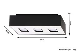 Sollux MONO Moderne Aufbauleuchte Eckig Schwarz, Weiss 3-flg. GU10 9 Sollux MONO Moderne Aufbauleuchte Eckig Schwarz, Weiss 3-flg. GU10 -Lichtwelt Verkauf sxsl.0072 ze