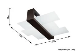 Sollux FENIKS Moderne Deckenlampe Wenge 2-flg. E27 -Lichtwelt Verkauf sxsl.0074 ze