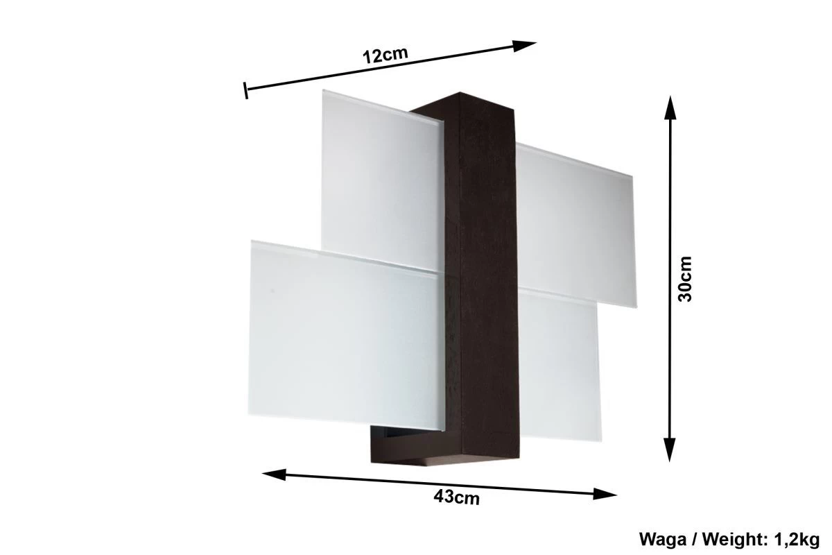 Sollux FENIKS Wandlampe Holz Wenge, Satiniert 1-flg. E27 6 Sollux FENIKS Wandlampe Holz Wenge, Satiniert 1-flg. E27 – Bild 4