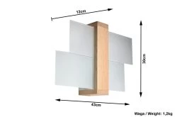 Sollux FENIKS Wandlampe Holz Natur, Satiniert 1-flg. E27 9 Sollux FENIKS Wandlampe Holz Natur, Satiniert 1-flg. E27 -Lichtwelt Verkauf sxsl.0077 ze