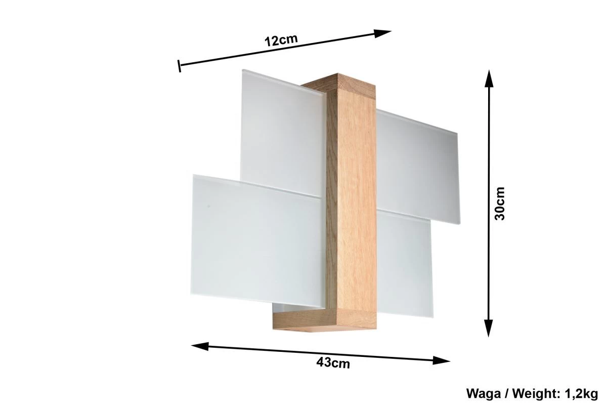Sollux FENIKS Wandlampe Holz Natur, Satiniert 1-flg. E27 6 Sollux FENIKS Wandlampe Holz Natur, Satiniert 1-flg. E27 – Bild 4