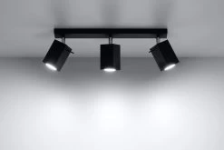 Sollux MERIDA Moderner Deckenstrahler Eckig Schwarz 3-flg. GU10 -Lichtwelt Verkauf sxsl.0101 2