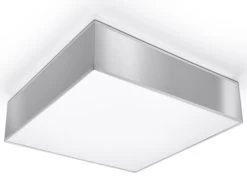Sollux HORUS Moderne Deckenlampe Eckig Silber 2-flg. E27