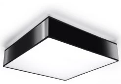 Sollux HORUS Moderne Deckenlampe Eckig Schwarz 3-flg. E27