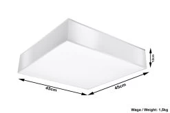 Sollux HORUS Moderne Deckenlampe Eckig Weiss 3-flg. E27 -Lichtwelt Verkauf sxsl.0141 ze