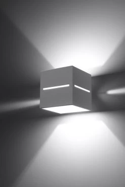 Sollux LOBO Moderne Wandleuchte Eckig Weiss 1-flg. G9 9 Sollux LOBO Moderne Wandleuchte Eckig Weiss 1-flg. G9 -Lichtwelt Verkauf sxsl.0206 2