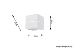 Sollux LOBO Moderne Wandleuchte Eckig Weiss 1-flg. G9 11 Sollux LOBO Moderne Wandleuchte Eckig Weiss 1-flg. G9 -Lichtwelt Verkauf sxsl.0206 ze