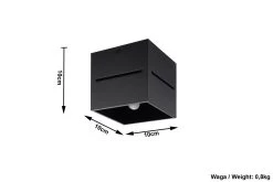 Sollux LOBO Moderne Aufbauleuchte Eckig Schwarz 1-flg. G9 9 Sollux LOBO Moderne Aufbauleuchte Eckig Schwarz 1-flg. G9 -Lichtwelt Verkauf sxsl.0207 ze