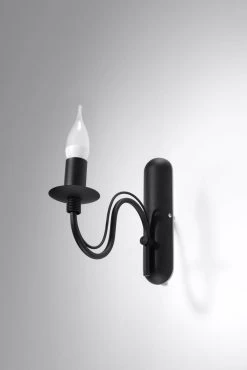 Sollux MINERWA Wandkronleuchter Schwarz 1-flg. E14 -Lichtwelt Verkauf sxsl.0220 1