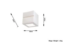 Sollux LEO Moderne Keramik Wandleuchte Weiss 1-flg. E27 -Lichtwelt Verkauf sxsl.0230 ze