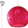 Sollux BALL Kugel Hängellampe Rot, Chrom 1-flg. E27 -Lichtwelt Verkauf sxsl.0253