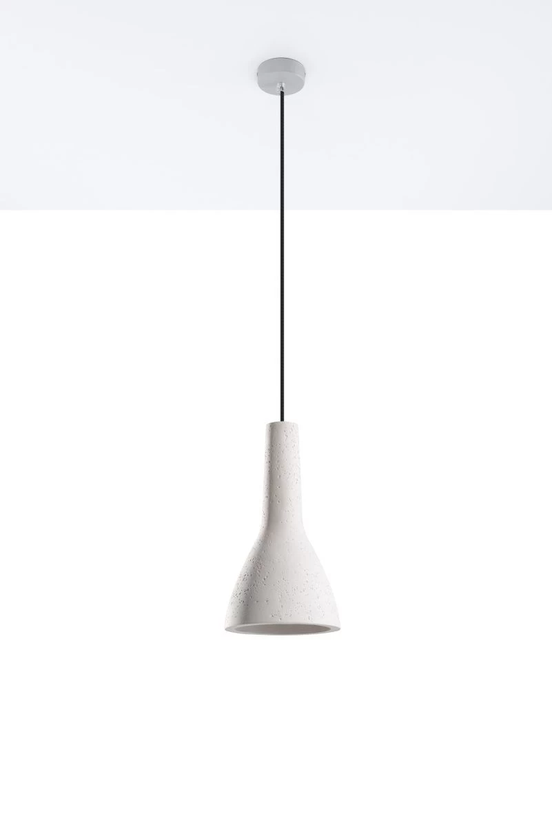 Sollux EMPOLI Beton Hängelampe Weiss 1-flg. E27 4 Sollux EMPOLI Beton Hängelampe Weiss 1-flg. E27 – Bild 2