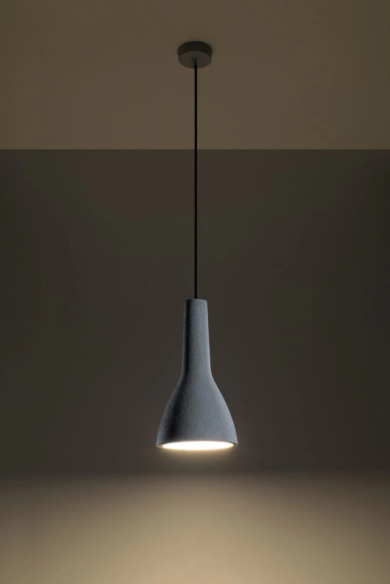 Sollux EMPOLI Beton Hängelampe Weiss 1-flg. E27 5 Sollux EMPOLI Beton Hängelampe Weiss 1-flg. E27 – Bild 3