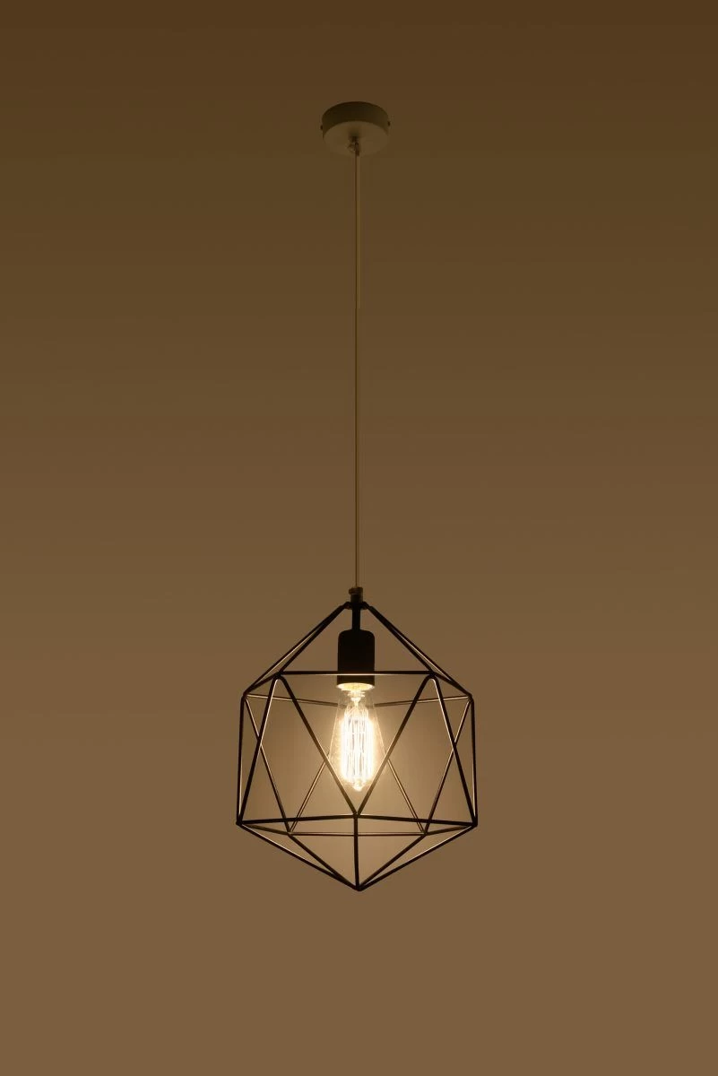 Sollux GASPARE Vintage Hängelampe Schwarz 1-flg. E27 5 Sollux GASPARE Vintage Hängelampe Schwarz 1-flg. E27 – Bild 3