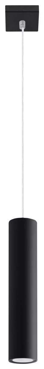 Sollux LAGOS Zylinder Hängelampe Schwarz 1-flg. GU10 8x8x100cm