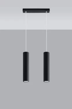 Sollux LAGOS Zylinder Hängelampe Schwarz 2-flg. GU10 -Lichtwelt Verkauf sxsl.0328 1