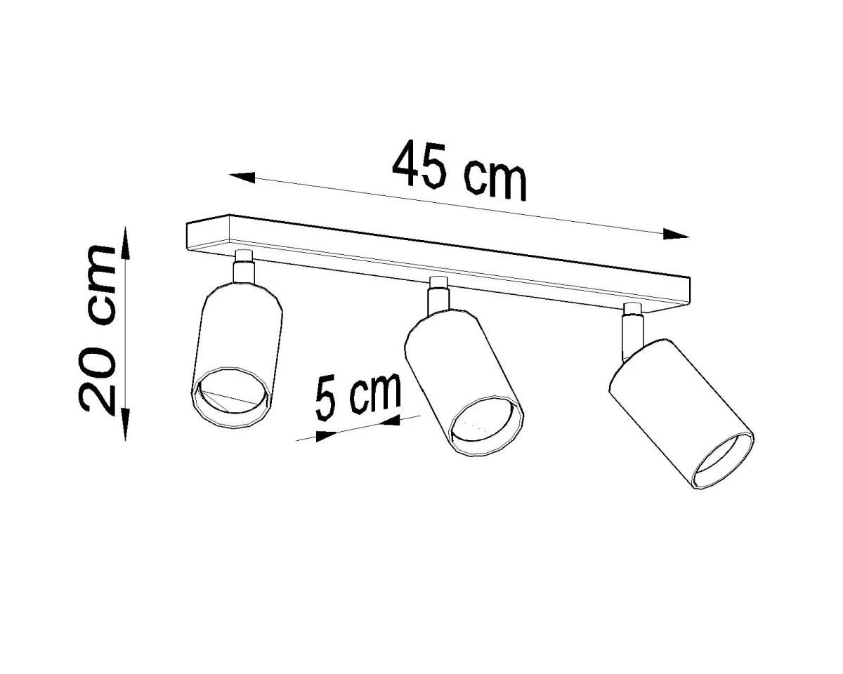 Sollux Berg 3 Deckenstrahler Natur Holz 3x GU10 Dimmbar 45x5x20cm 8 Sollux Berg 3 Deckenstrahler Natur Holz 3x GU10 Dimmbar 45x5x20cm – Bild 6