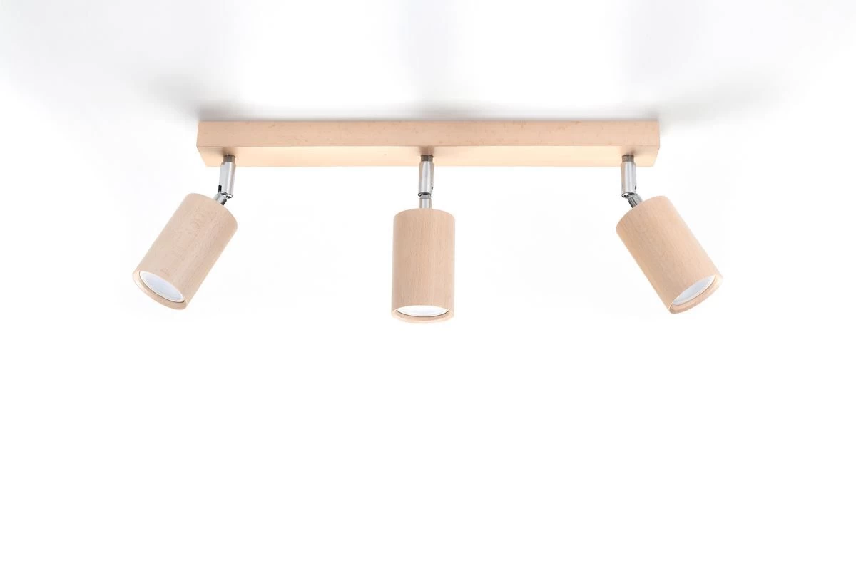 Sollux Berg 3 Deckenstrahler Natur Holz 3x GU10 Dimmbar 45x5x20cm 10 Sollux Berg 3 Deckenstrahler Natur Holz 3x GU10 Dimmbar 45x5x20cm – Bild 8