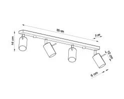 Sollux Ring 4L Deckenstrahler Chrom 4x GU10 Dimmbar 80x6x16cm -Lichtwelt Verkauf sxsl.0731 10