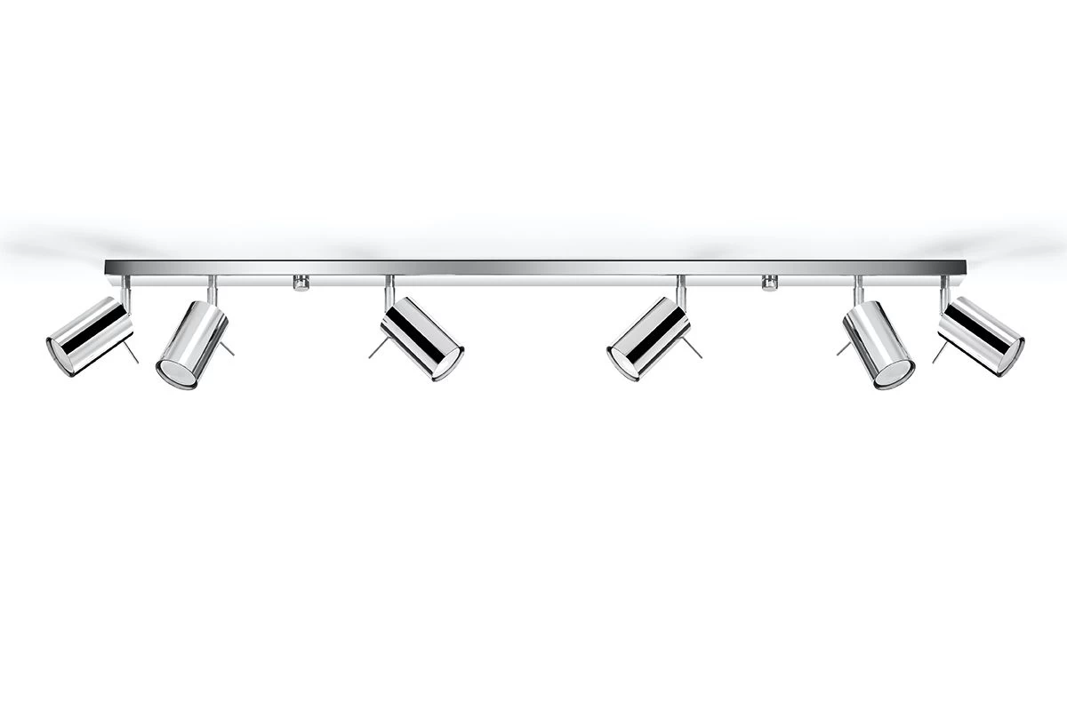 Sollux Ring 6L Deckenstrahler Chrom 6x GU10 Dimmbar 118x6x16cm 3 Sollux Ring 6L Deckenstrahler Chrom 6x GU10 Dimmbar 118x6x16cm