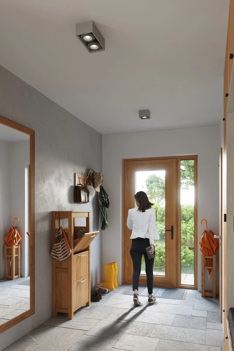 Sollux Quatro 2 Aufbauleuchte Grau 2x GU10 Dimmbar 27x14x9cm 4 Sollux Quatro 2 Aufbauleuchte Grau 2x GU10 Dimmbar 27x14x9cm – Bild 2