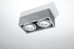 Sollux Quatro 2 Aufbauleuchte Grau 2x GU10 Dimmbar 27x14x9cm 17 Sollux Quatro 2 Aufbauleuchte Grau 2x GU10 Dimmbar 27x14x9cm -Lichtwelt Verkauf sxsl.0884 2