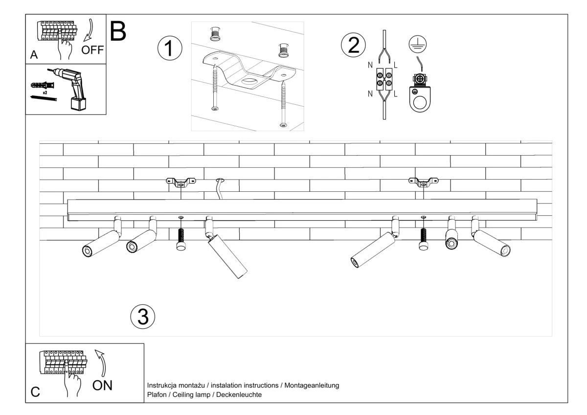 Sollux Eyetech 6 Deckenstrahler Weiß 6x G9 Dimmbar 100x3x20cm 7 Sollux Eyetech 6 Deckenstrahler Weiß 6x G9 Dimmbar 100x3x20cm – Bild 5