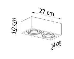 Sollux Quatro 2 Aufbauleuchte Natur Holz 2x GU10 Dimmbar 27x14x10cm -Lichtwelt Verkauf sxsl.0916 10
