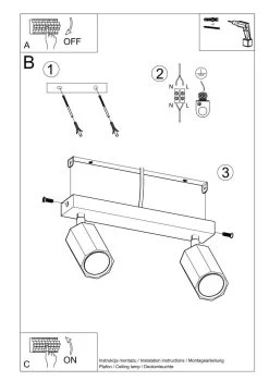 Sollux Zeke 2 Deckenstrahler Eiche 2x GU10 Dimmbar 30x5x20cm 16 Sollux Zeke 2 Deckenstrahler Eiche 2x GU10 Dimmbar 30x5x20cm -Lichtwelt Verkauf sxsl.1029 11