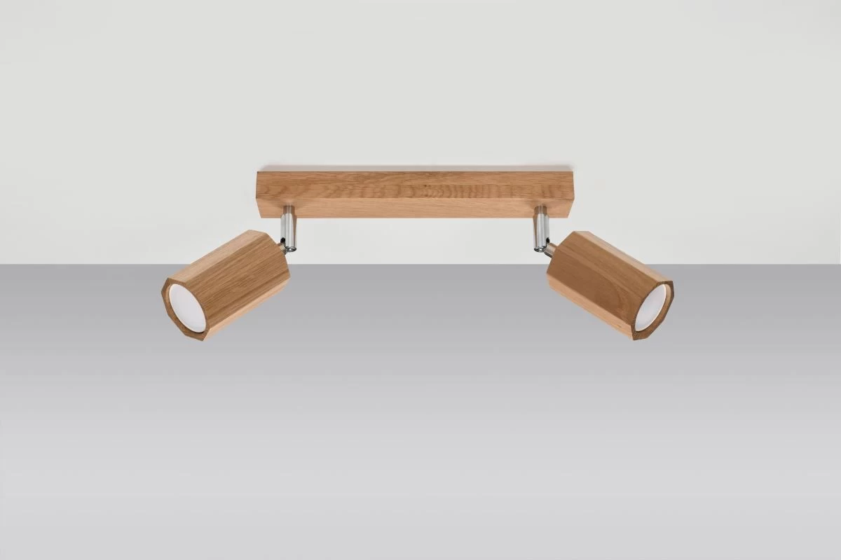 Sollux Zeke 2 Deckenstrahler Eiche 2x GU10 Dimmbar 30x5x20cm 11 Sollux Zeke 2 Deckenstrahler Eiche 2x GU10 Dimmbar 30x5x20cm – Bild 9