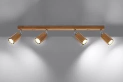 Sollux Zeke 4 Deckenstrahler Eiche 4x GU10 Dimmbar 80x5x20cm -Lichtwelt Verkauf sxsl.1031 3