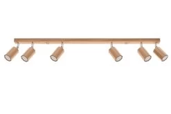 Sollux Zeke 6 Deckenstrahler Eiche 6x GU10 Dimmbar 120x5x20cm -Lichtwelt Verkauf sxsl.1032 1