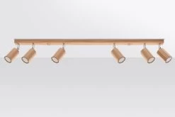 Sollux Zeke 6 Deckenstrahler Eiche 6x GU10 Dimmbar 120x5x20cm -Lichtwelt Verkauf sxsl.1032 2
