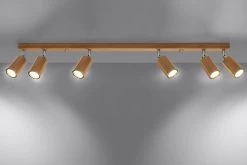 Sollux Zeke 6 Deckenstrahler Eiche 6x GU10 Dimmbar 120x5x20cm -Lichtwelt Verkauf sxsl.1032 3