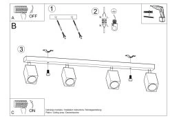 Sollux Keke 4 Deckenstrahler Eiche 4x GU10 Dimmbar 80x5x20cm -Lichtwelt Verkauf sxsl.1038 11