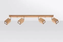 Sollux Keke 4 Deckenstrahler Eiche 4x GU10 Dimmbar 80x5x20cm -Lichtwelt Verkauf sxsl.1038 2