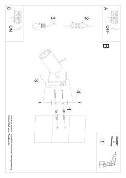 Sollux Ring Wandstrahler Schwarz GU10 Mit Wippschalter -Lichtwelt Verkauf sxsl.1049 11