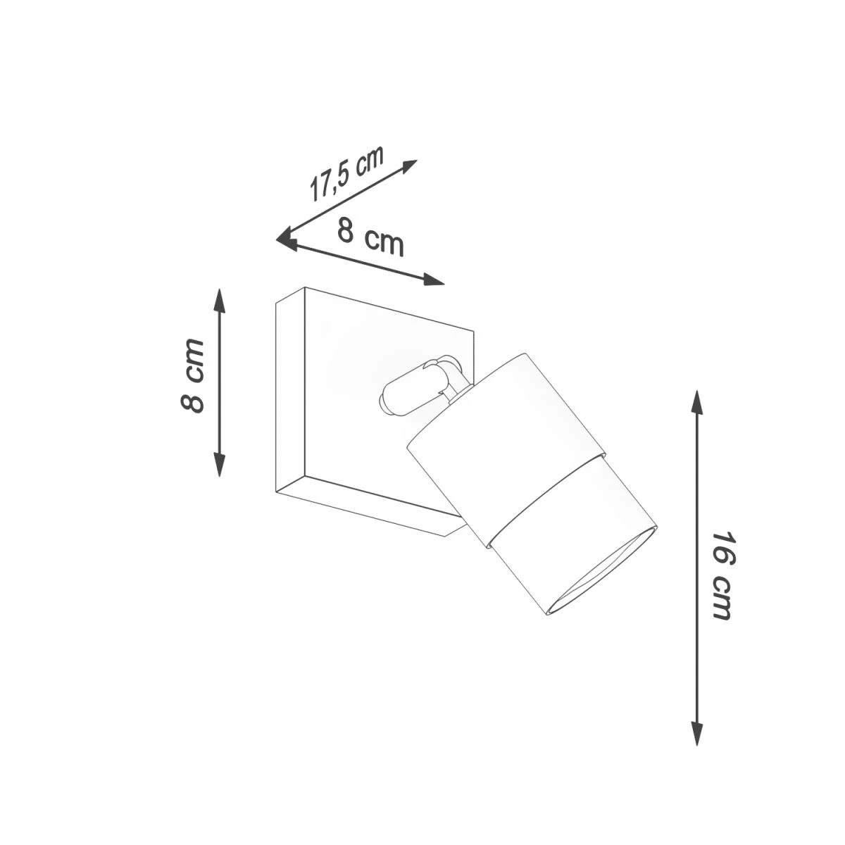 Sollux Nero Wandstrahler Schwarz, Gold GU10 Dimmbar 8x17,5x16cm 8 Sollux Nero Wandstrahler Schwarz, Gold GU10 Dimmbar 8x17,5x16cm – Bild 6