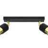 Sollux Nero 2 Deckenstrahler Schwarz, Gold 2x GU10 Dimmbar 30x5x18cm -Lichtwelt Verkauf sxsl.1070 1