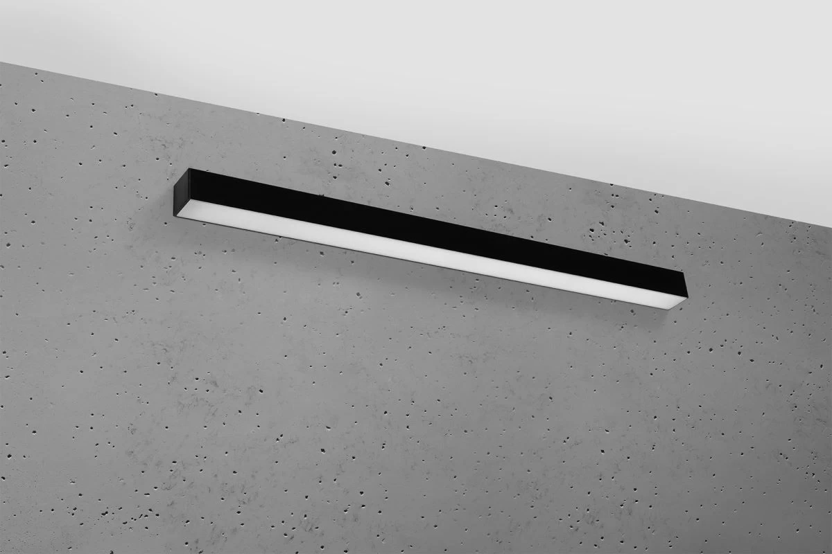 Thoro Pinne 90 LED Wandlampe Schwarz 4600lm 3000K 90x6x6cm 9 Thoro Pinne 90 LED Wandlampe Schwarz 4600lm 3000K 90x6x6cm – Bild 7